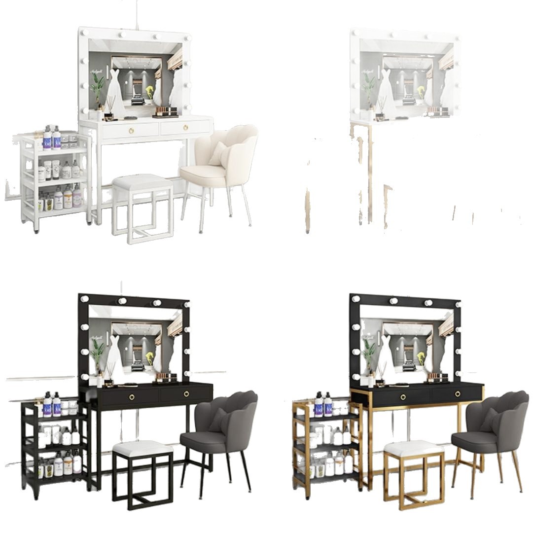 Beauty And Makeup Studio - Studio dresser with lamp mirror integrated