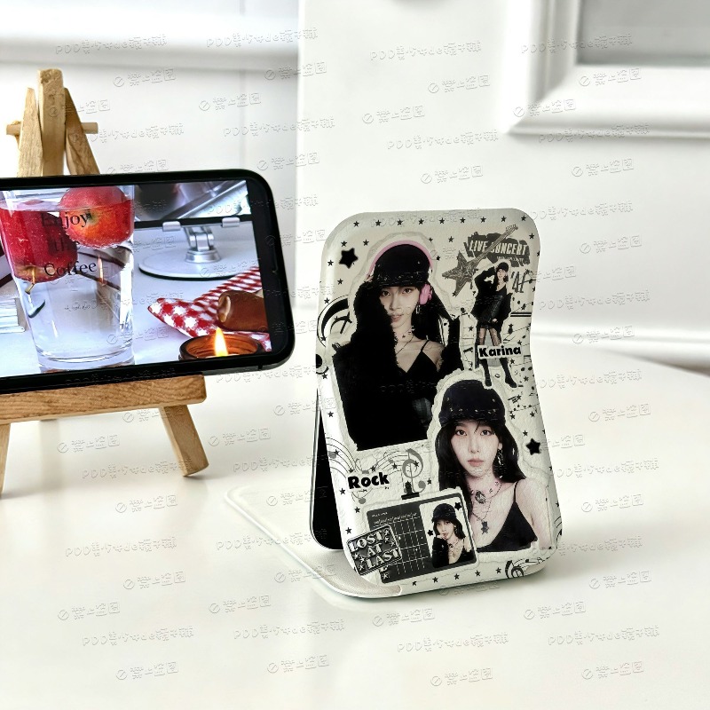 Beauty Makeup & D Anime Studio - Aespas Mini Folding Makeup Mirror Vertical