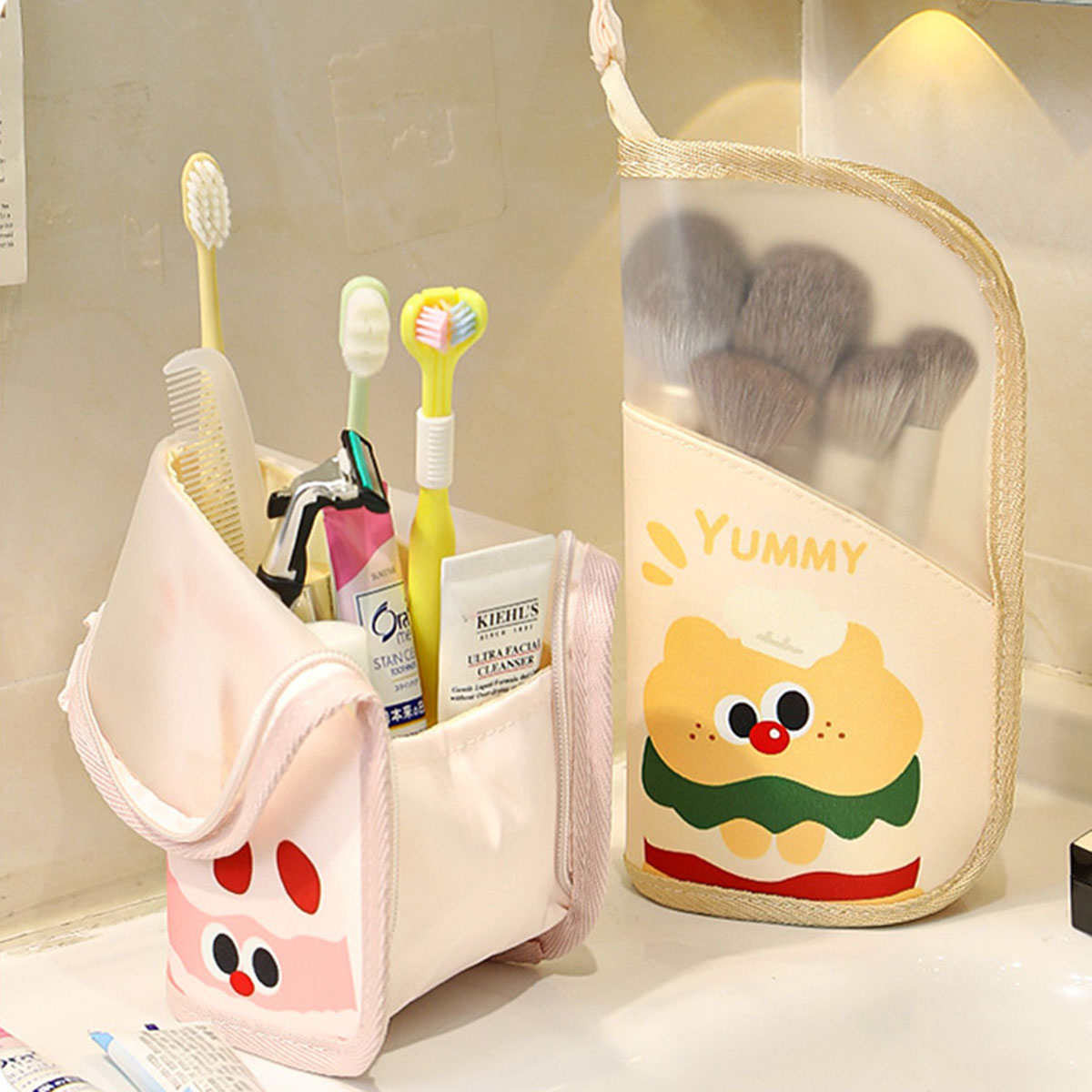 Beauty Makeup & D Anime Studio - 1Pcs Cosmetic Bag Travel Stand Storage