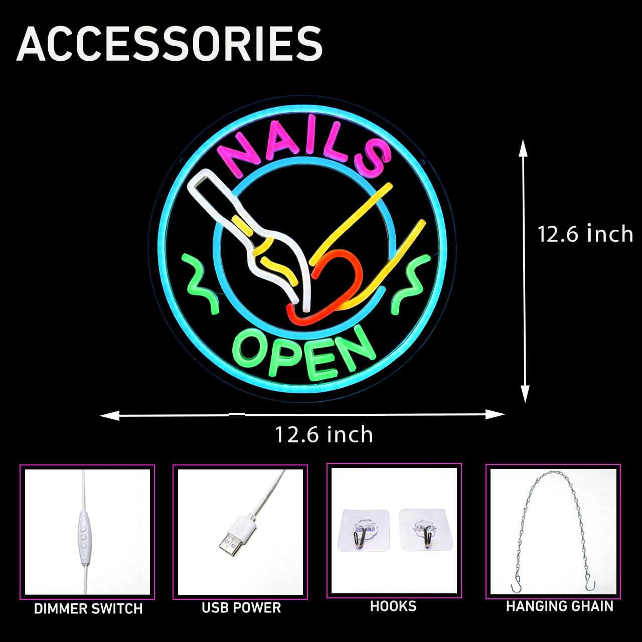 Nails Open Neon Sign USB Dimma - đánh giá và giá Beauty And Makeup Studio