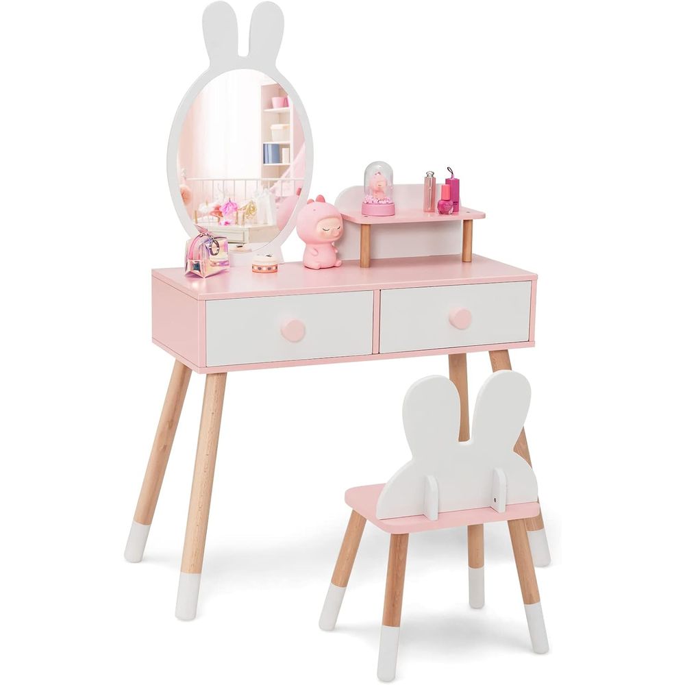 EY Kids Vanity, Rabbit Themed  - đánh giá và giá Beauty Makeup Chair