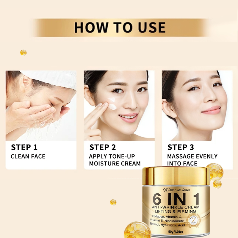 6-In-1 Anti-Wrinkle Cream. Lif - đánh giá và giá Beauty Glazed Makeup