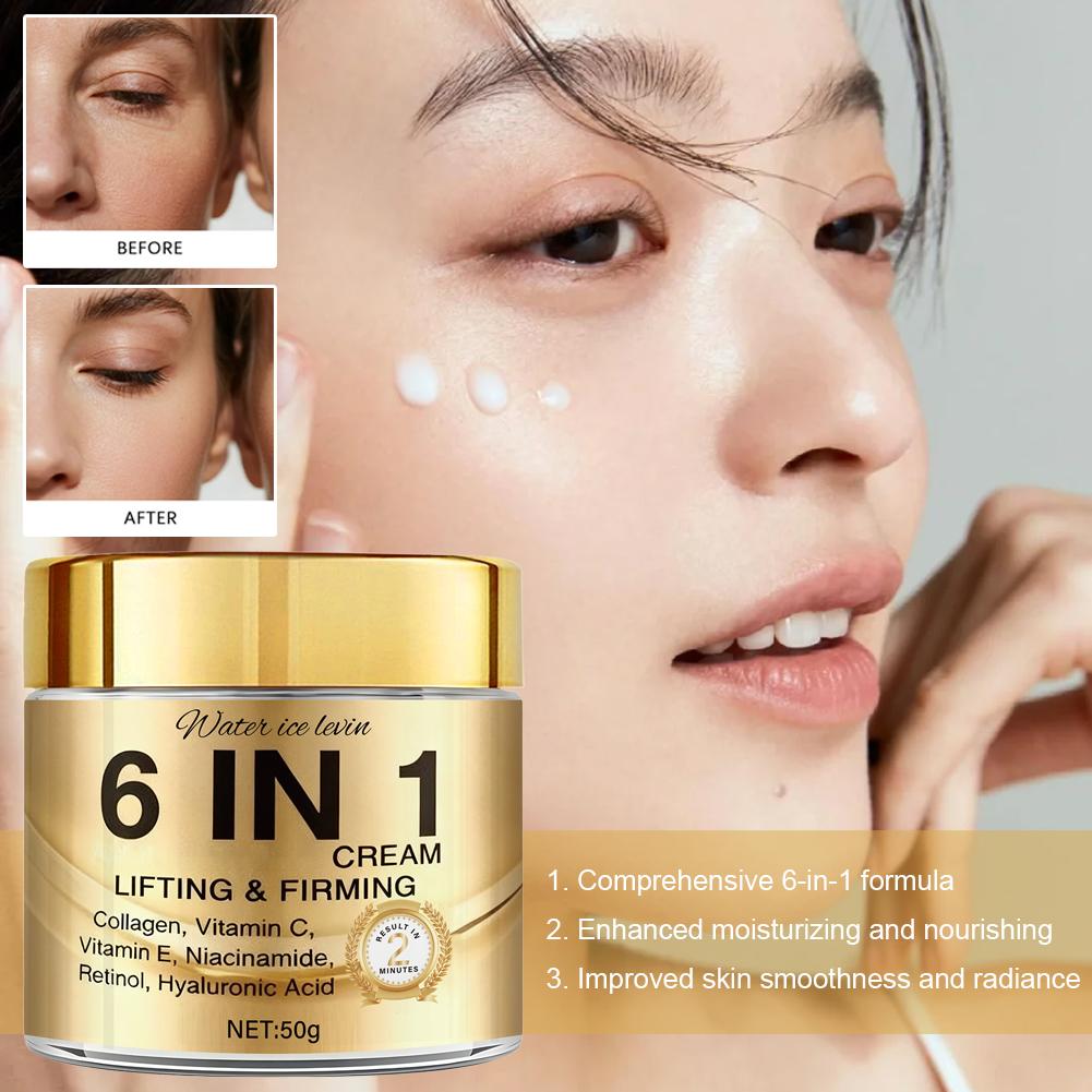 6 IN 1 Collagen Face Cream Lif - đánh giá và giá Vitamin C Serum Face