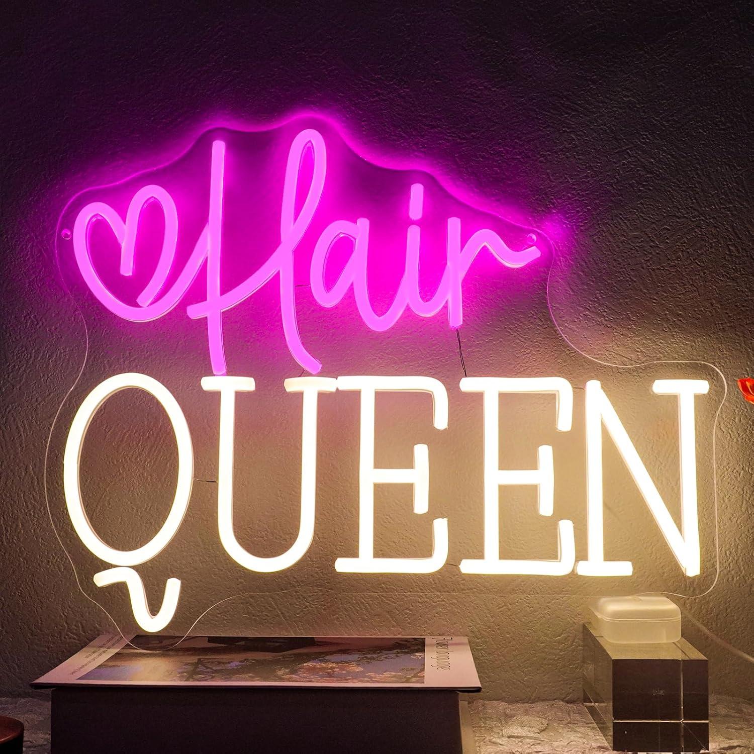 Hair Queen Neon Sign Dimmable  - đánh giá và giá Beauty And Makeup Studio