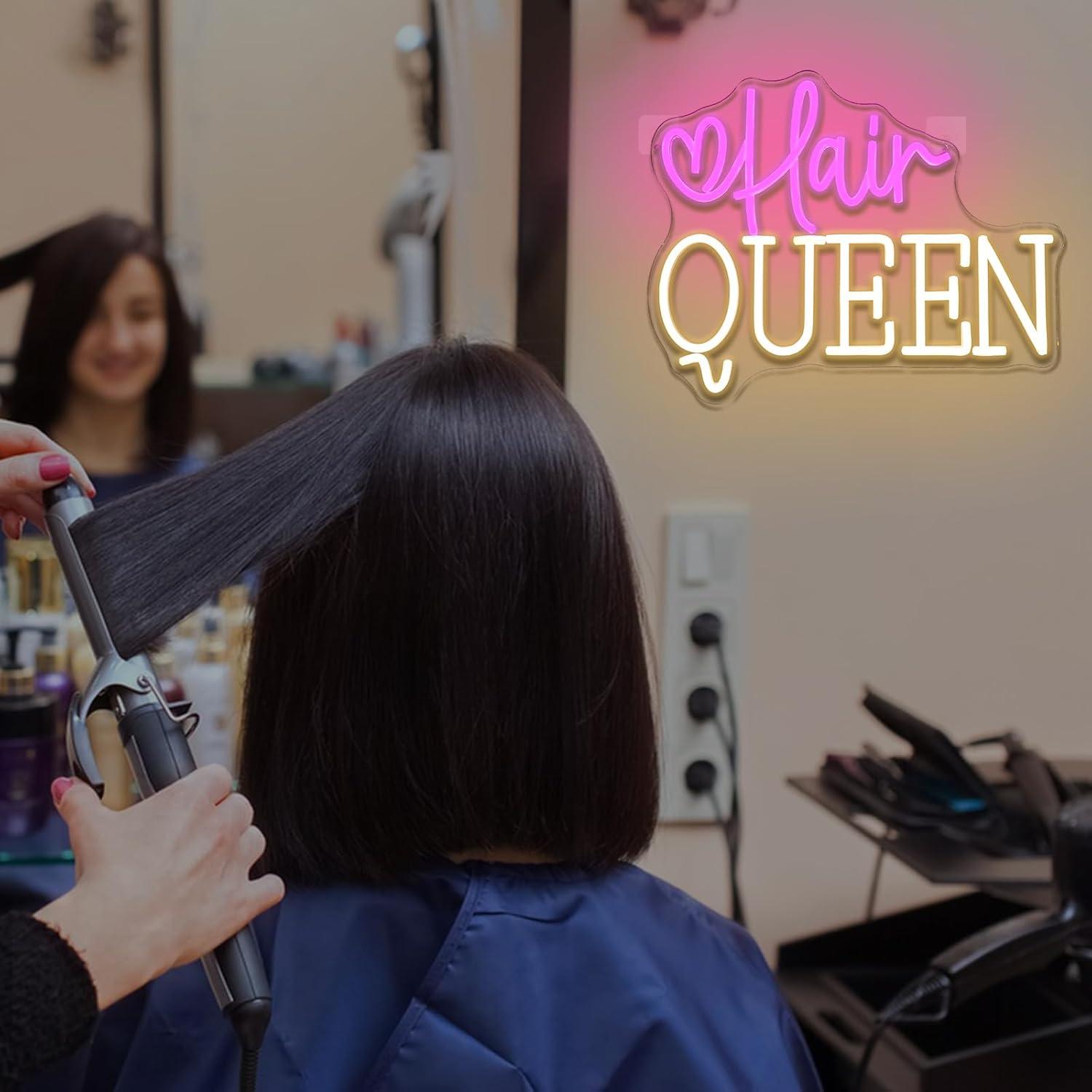 Hair Queen Neon Sign Dimmable  - đánh giá và giá Beauty And Makeup Studio