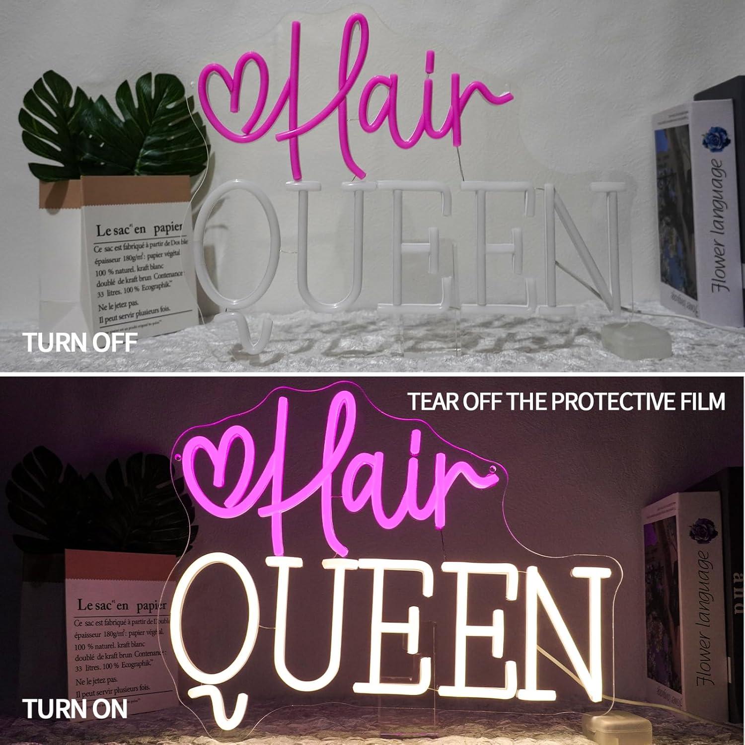 Hair Queen Neon Sign Dimmable  - đánh giá và giá Beauty And Makeup Studio
