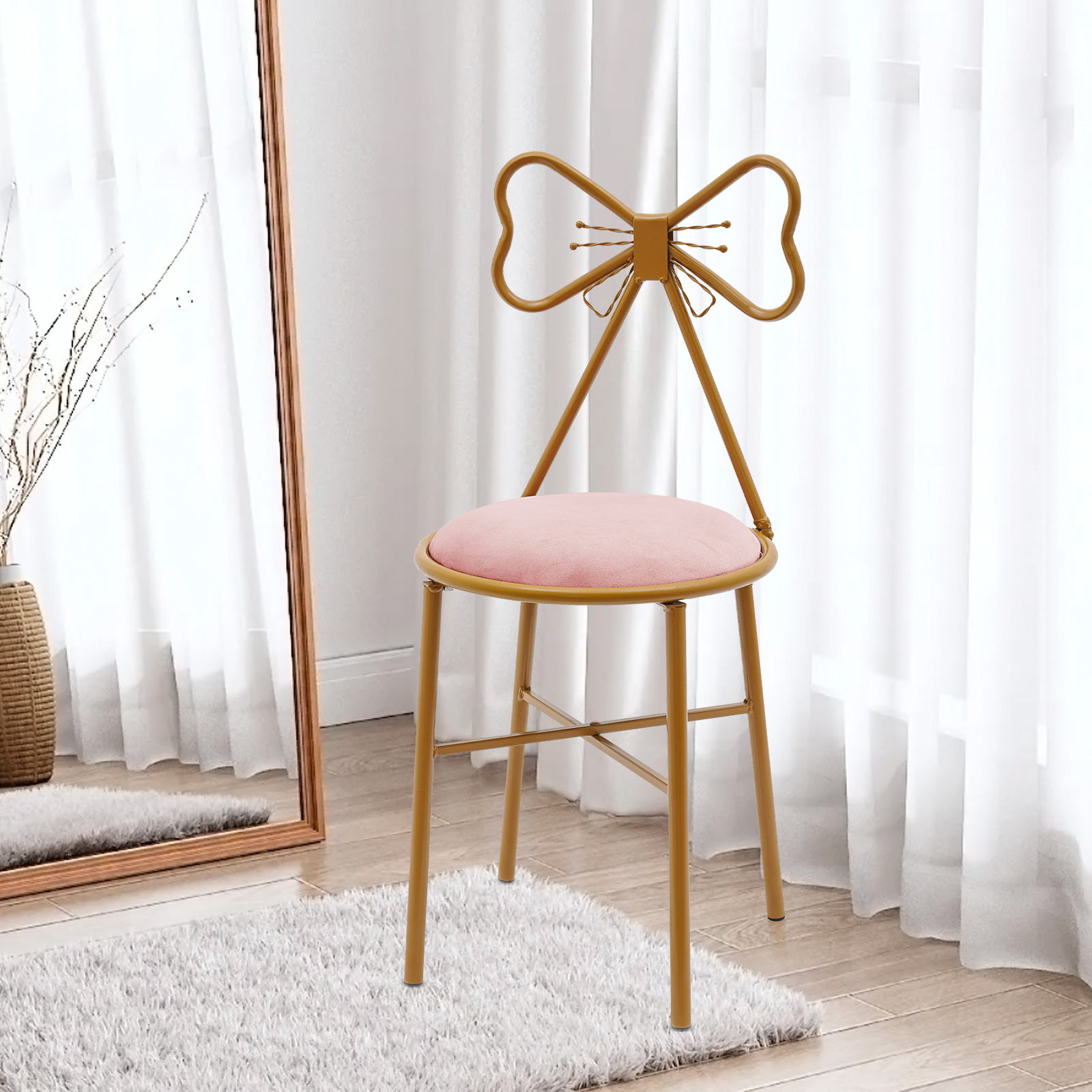 Butterfly Bow Tie Vanity Chair - đánh giá và giá Beauty Makeup Chair
