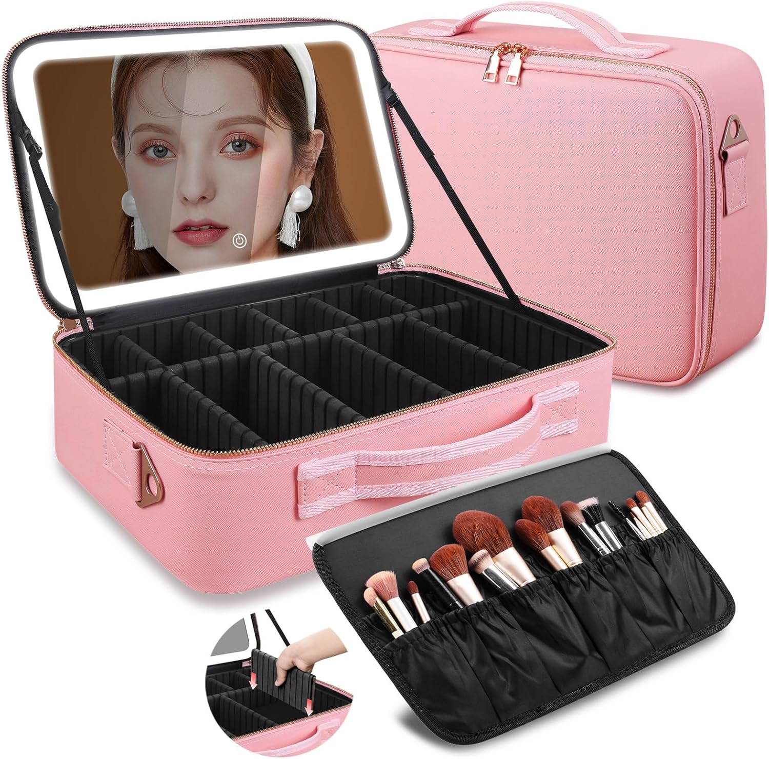 Large Capacity Makeup Bag 15'' - đánh giá và giá Beauty Makeup Women