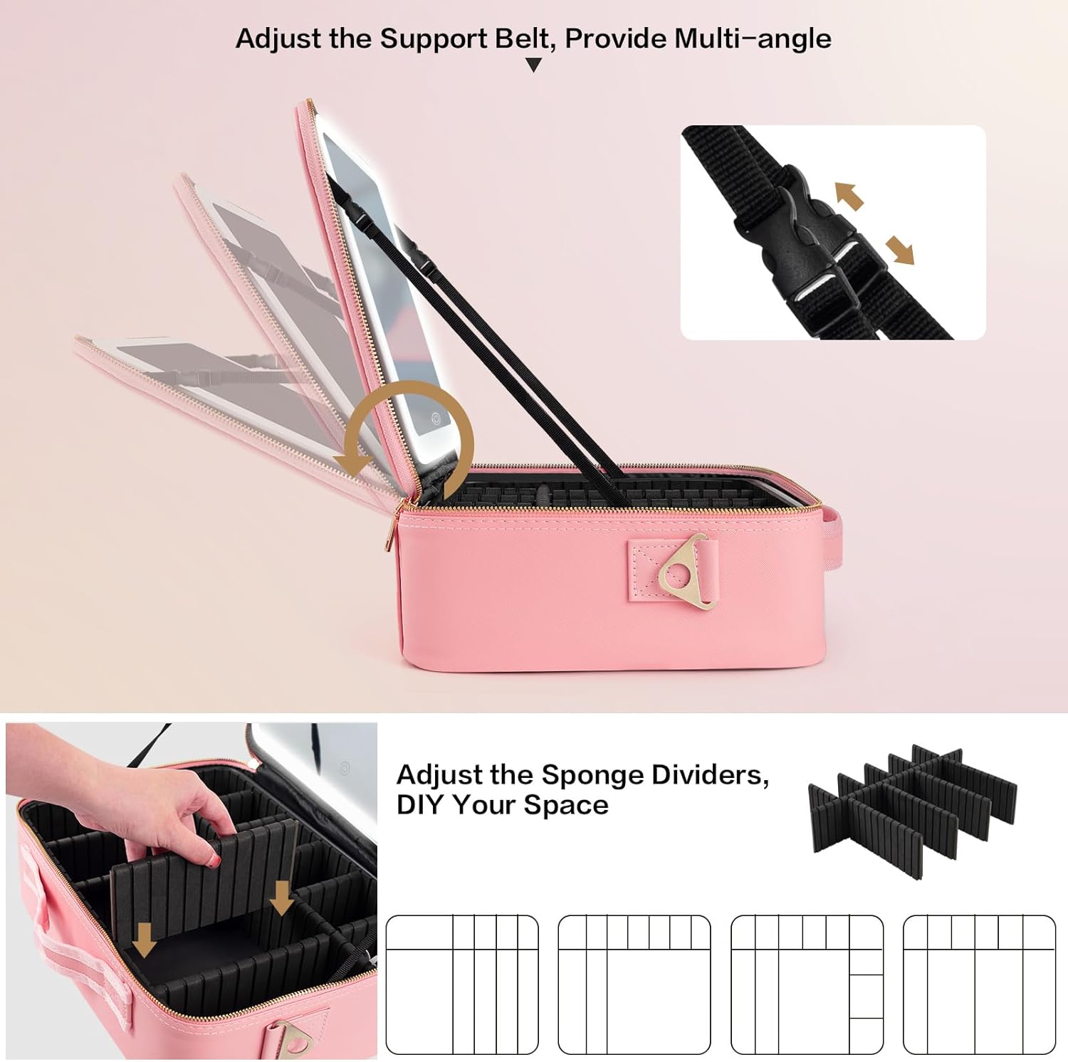 Large Capacity Makeup Bag 15'' - đánh giá và giá Beauty Makeup Women
